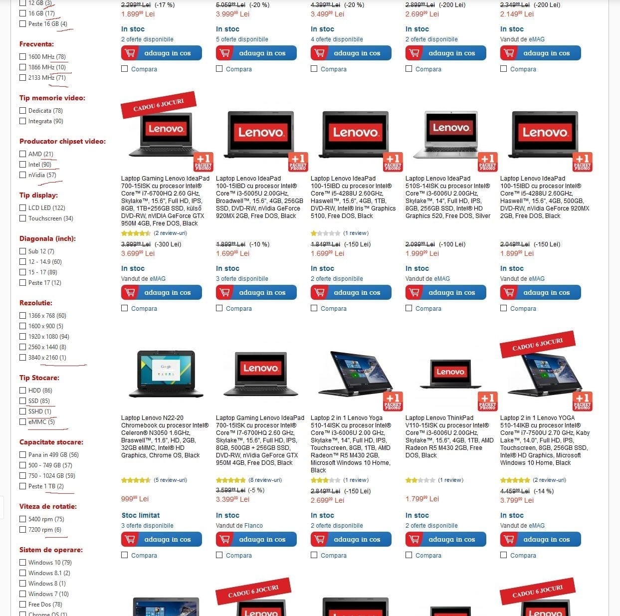 Competitia GPeC User Experience Pagina de Categorie filtre